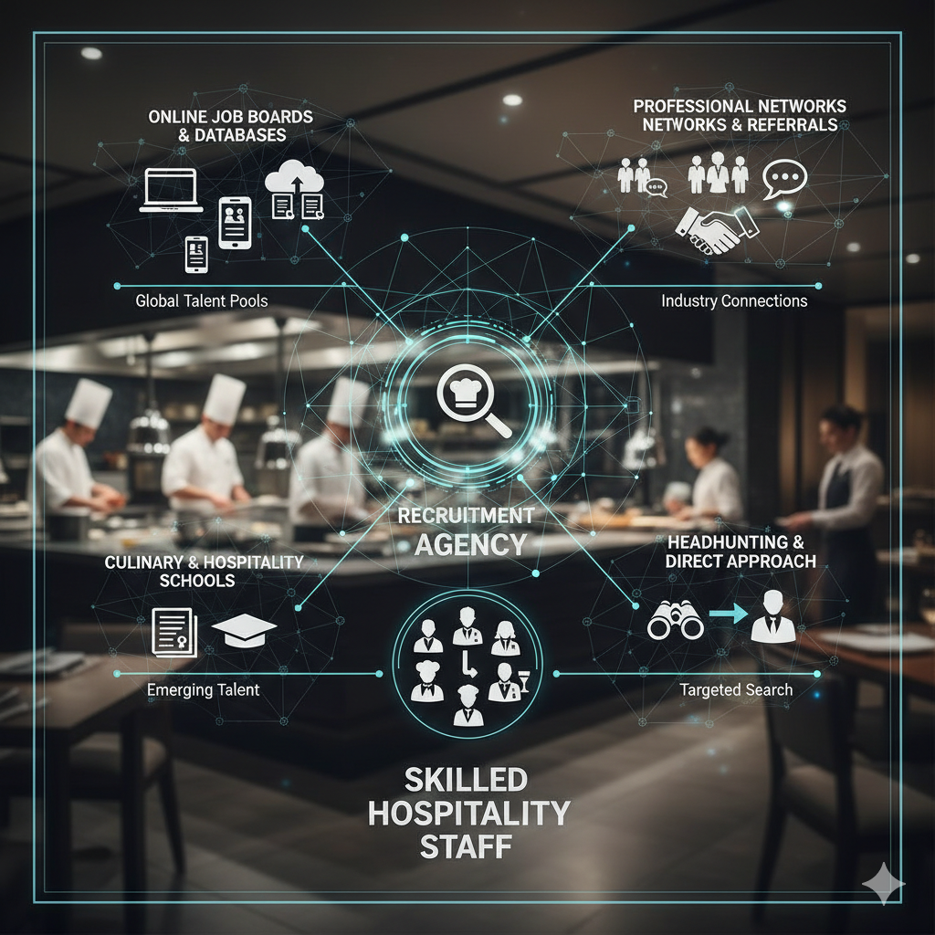 How Recruitment Agencies Source Skilled Hospitality Staff