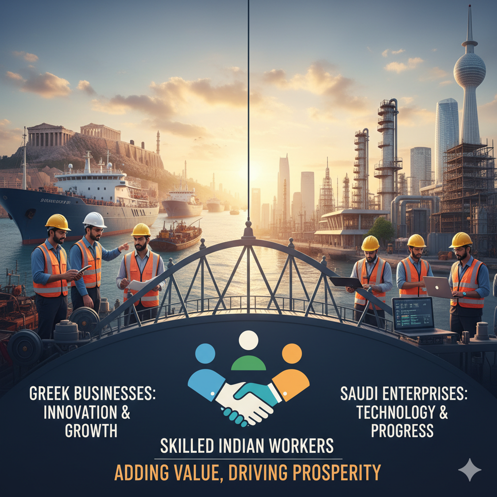 How Skilled Indian Workers Add Value to Greek and Saudi Businesses
