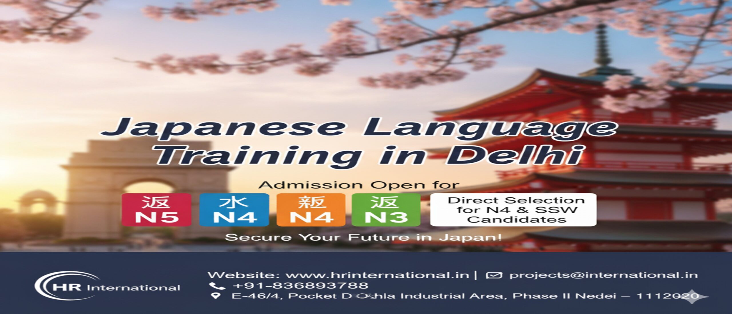 Japanese Language Training in Delhi – Admission Open for N5, N4, N3, Direct Selection for N4 & SSW Candidates