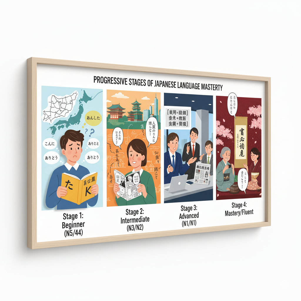 Progressive Stages of Japanese Language Mastery