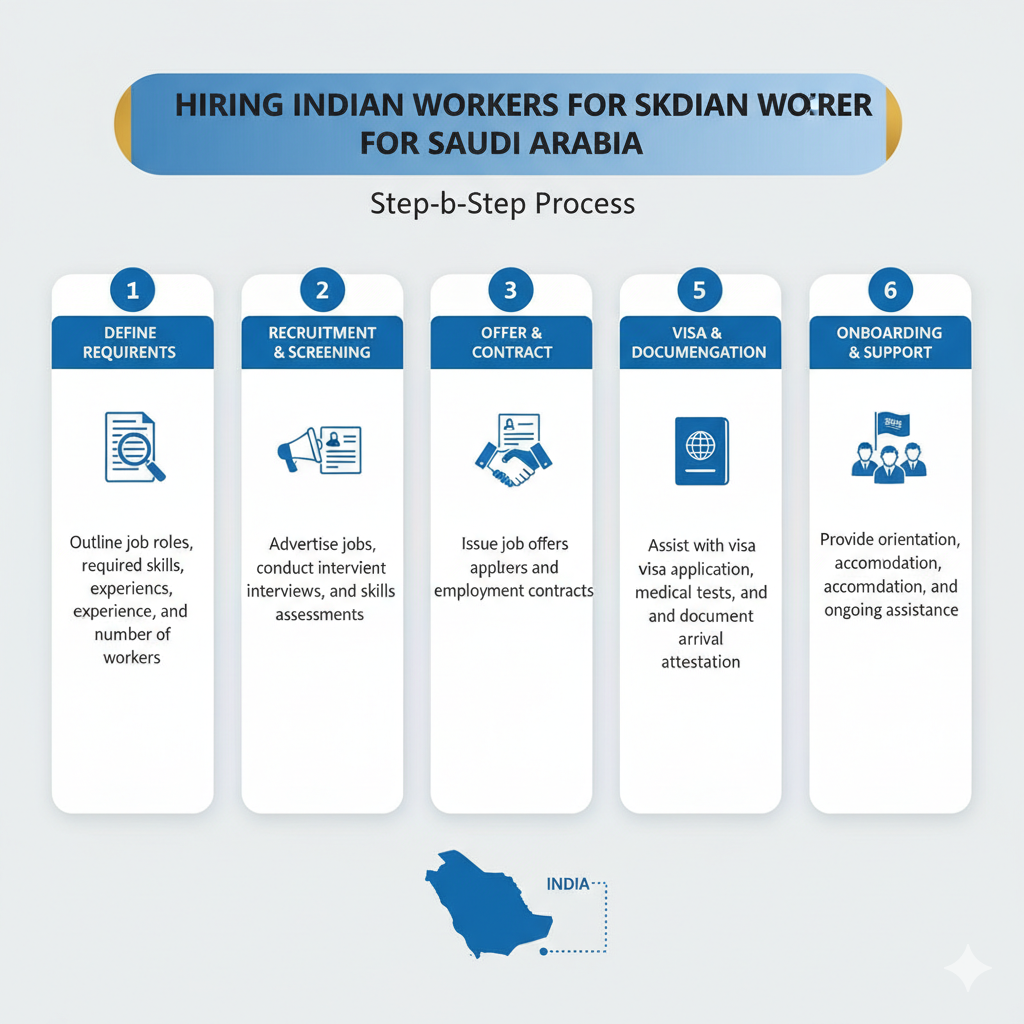 Step-by-Step Process to Hire Skilled Indian Workers for Saudi Arabia