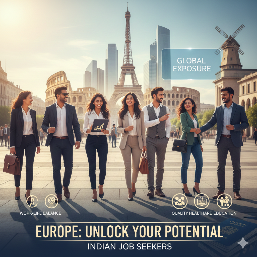Benefits of Working in Europe for Indian Job Seekers