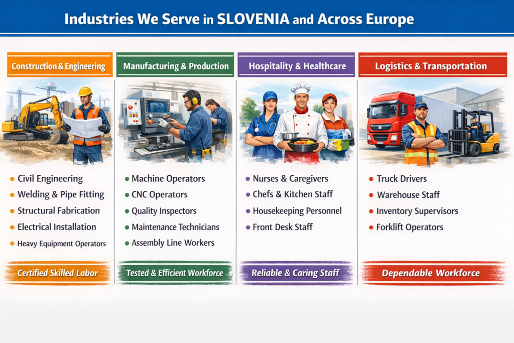 Industries We Serve in SLOVENIA and Across Europe