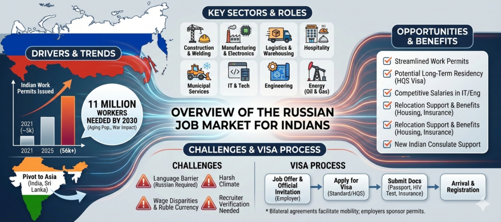 Overview of the Russian Job Market for Indians