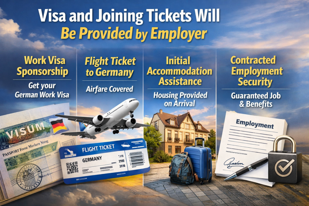 Visa and Joining Tickets Will Be Provided by Employer
