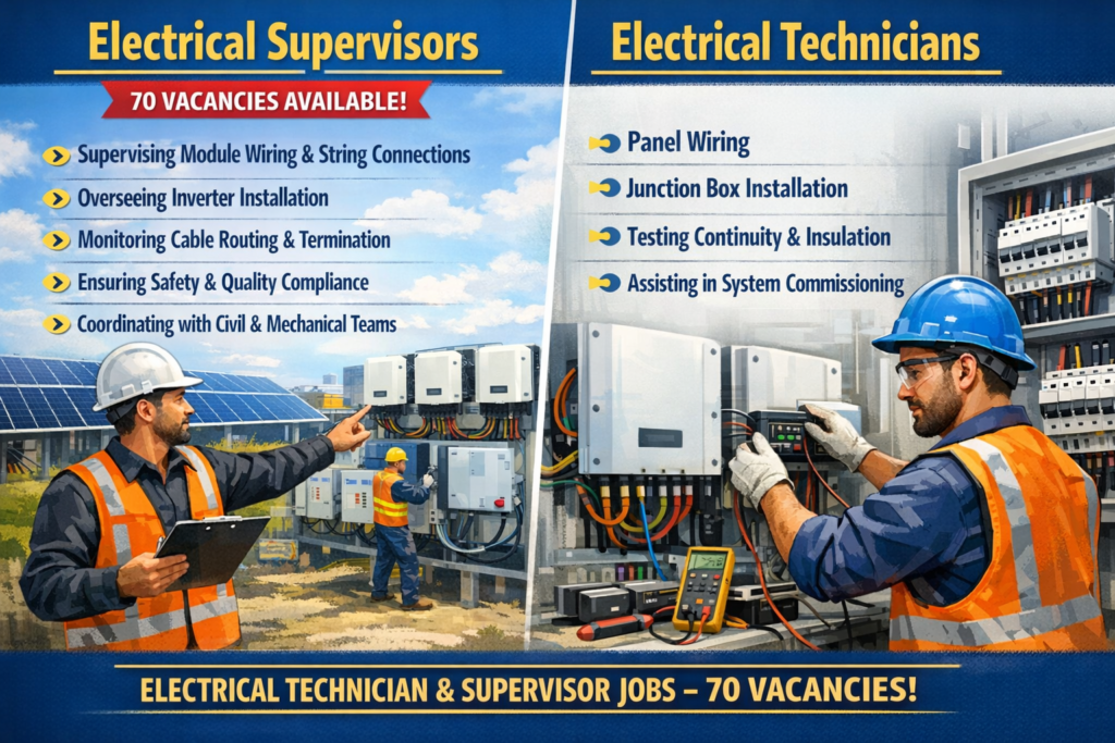 Electrical Technician & Electrical Supervisor Jobs