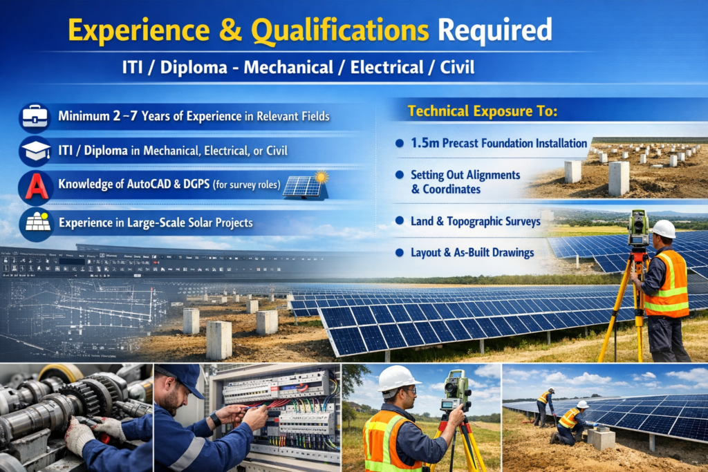 Experience & Qualifications Required