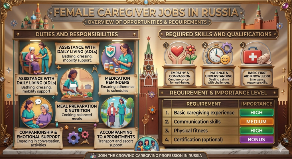 Female Caregiver Jobs in Russia