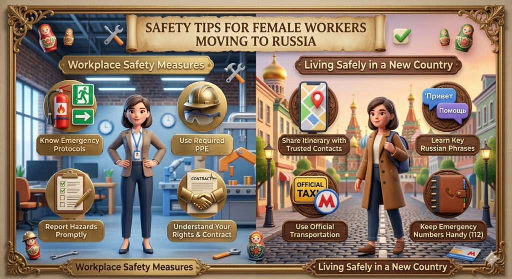 Safety Tips for Female Workers Moving to Russia
