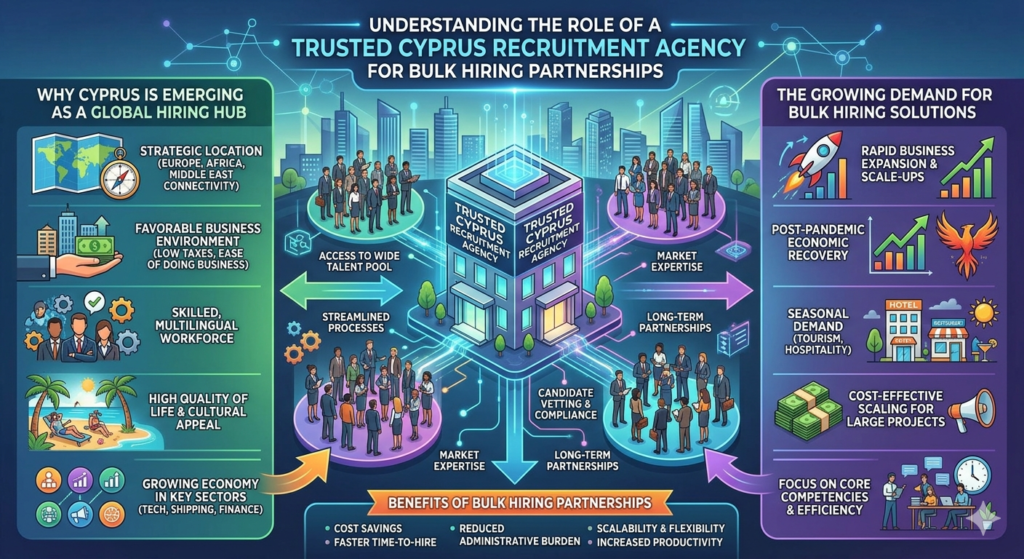 Understanding the Role of a Trusted Cyprus Recruitment Agency for Bulk Hiring Partnerships