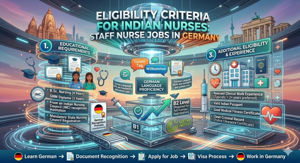 Eligibility Criteria for Staff Nurse Jobs Germany Indians Apply