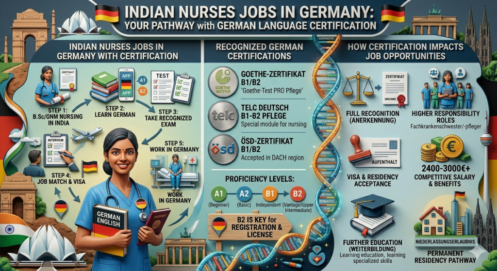 Indian Nurses Jobs Germany with German Language Certification