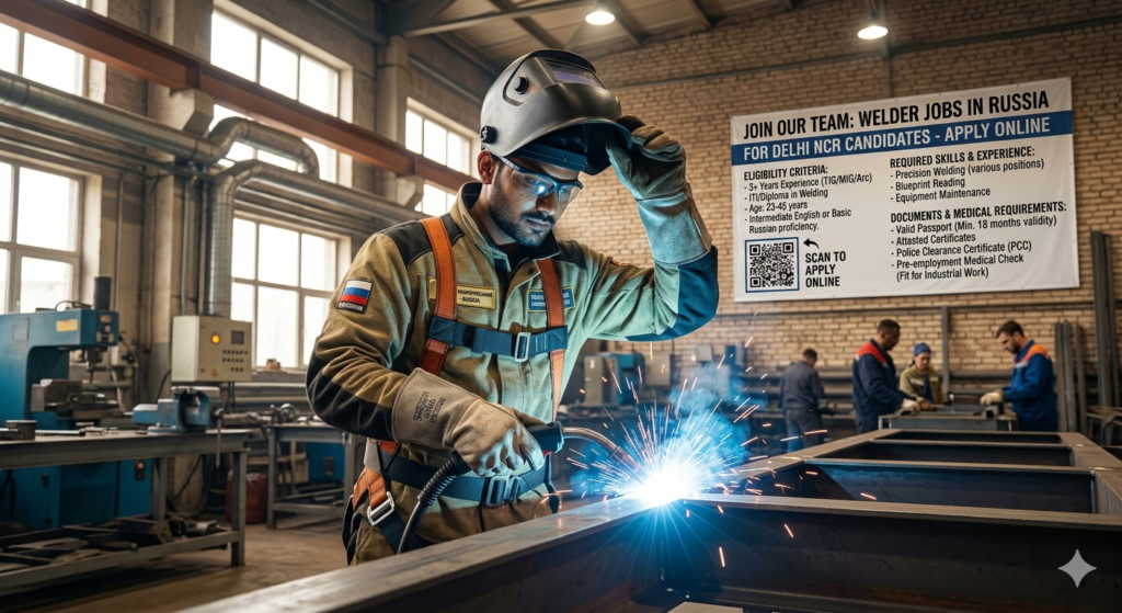 Welder Jobs in Russia for Delhi NCR Candidates