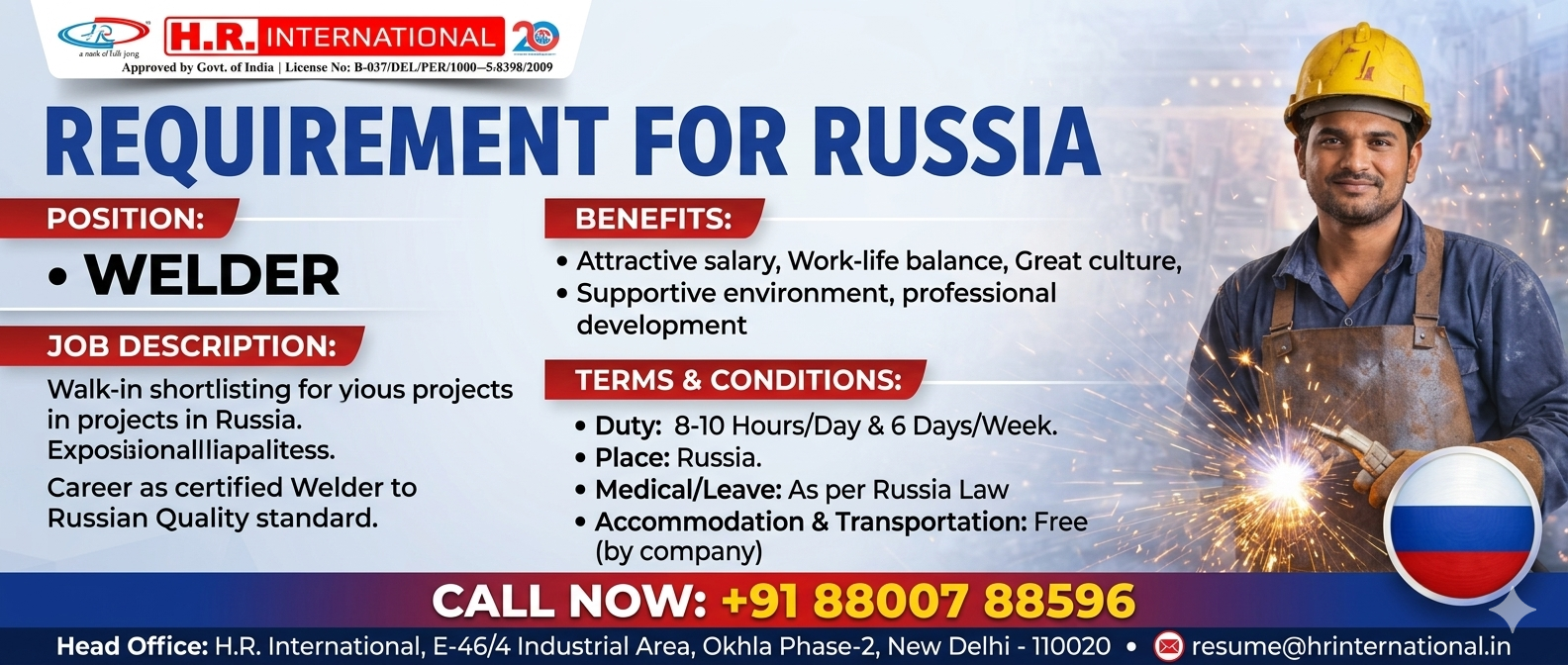 Welder Jobs in Russia