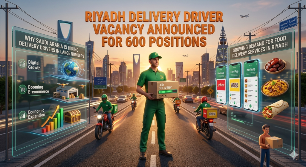 Riyadh Delivery Driver Vacancy Announced for 600 Positions