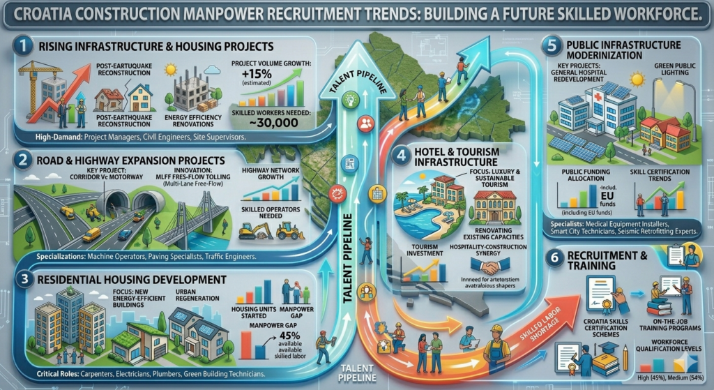 Croatia construction manpower recruitment trends