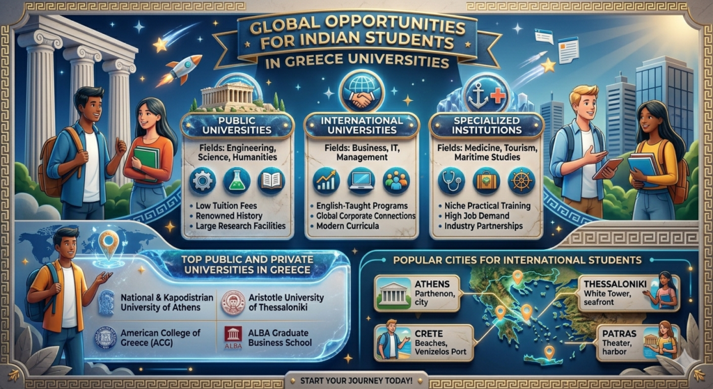 Greece Universities for Indian Students