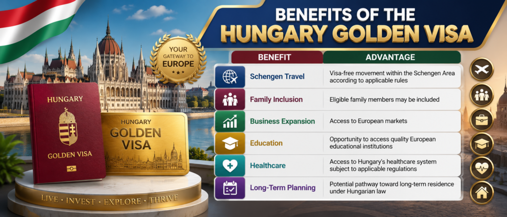 Benefits of the Hungary Golden Visa