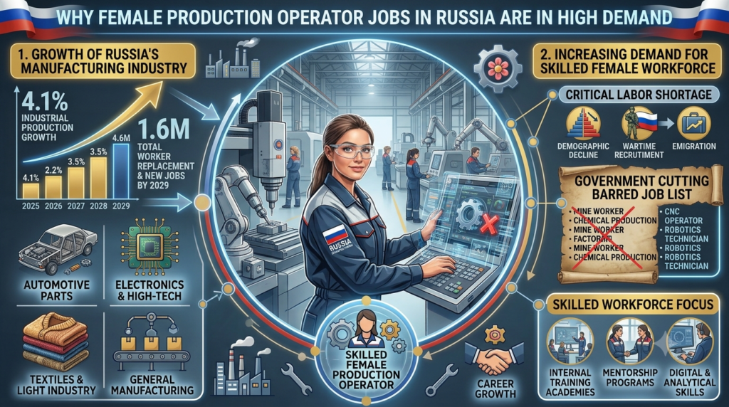Why Female Production Operator Jobs Russia Are in High Demand