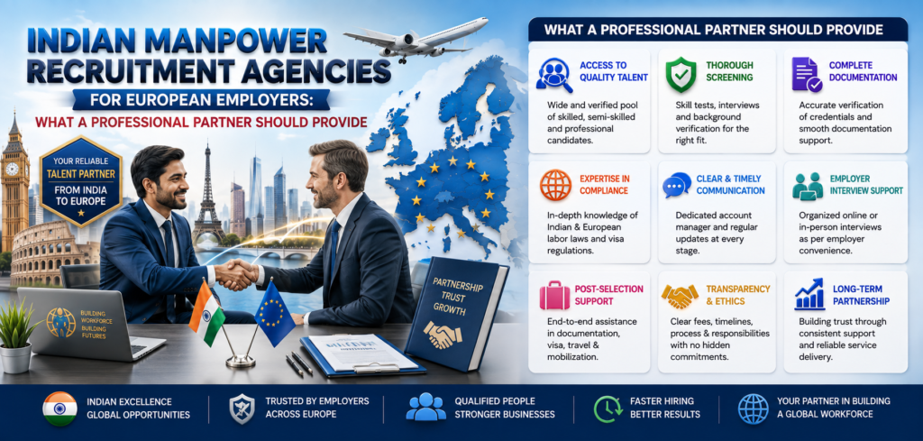 Indian Manpower Recruitment Agencies for European Employers