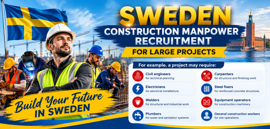 Sweden Construction Manpower Recruitment