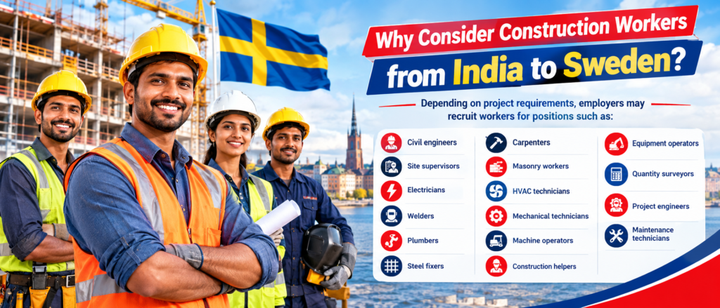 Construction Workers from India to Sweden